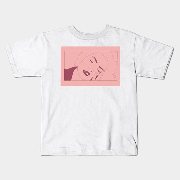 Halsey minimalist outline Kids T-Shirt by tris96mae